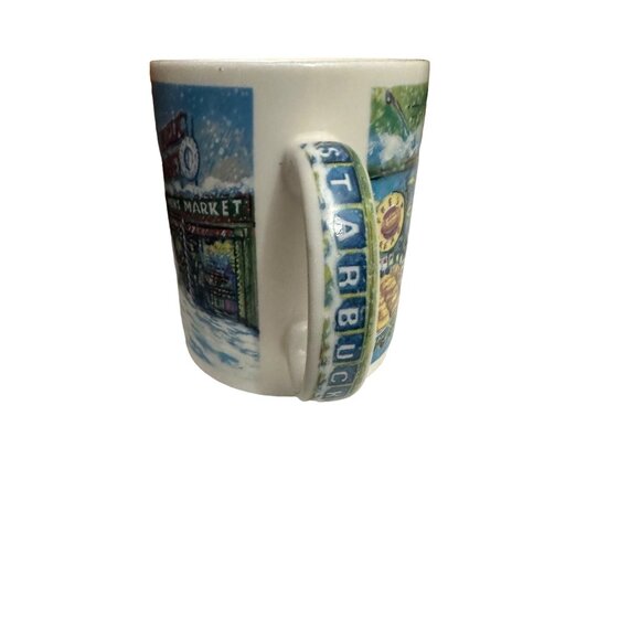 Starbucks Barista Pike Place Market Christmas Scene Mug 2000 - Picture 5 of 7